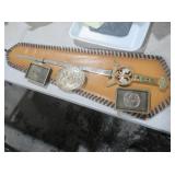 ORNATE CEREMONIAL DAGGER AND BUCKLE SET