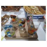 (5) VTG SMURFS COLLECTIBLE GLASSES