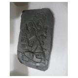 MAYAN STYLE DECORATIVE STONE RELIEF PLAQUE
