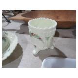 VINTAGE NORTH WOOD FOOTED SPOONER