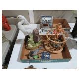 COLL. BIRD FIGURINES, BIRD CAGE & MISC