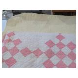 (2)  VTG HANDMADE BLOCK QUILTS