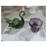 IMPERIAL CARNIVAL TOOTHPICK&MID CENTURY SWAN TRINK