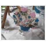 VINTAGE CAST IRON FLORAL DOORSTOP