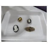 SET OF FOUR VINTAGE CAMEOS