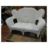 CHILDS WICKER LOVE SEAT