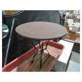 METAL BASED WITH WOOD TOP ROUND TABLE
