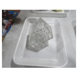 VTG ITALY GLASS DIAMOND TEALIGHT