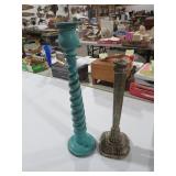 SET OF TWO DECORATIVE CANDLESTICKS