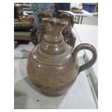 SIGNED STONEWARE DBL SPOUT JUG / VASE