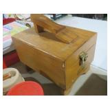 VINTAGE WOODEN SHOE SHINE BOX