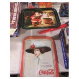 SET OF TWO VINTAGE COCA-COLA METAL TRAYS