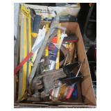 ASSORTED HAND TOOLS AND CUTTING BLADES LOT