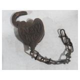 ANTIQUE N&W RAILROAD HEART PADLOCK