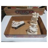 (3) CARVED FIGURAL FIGURINES
