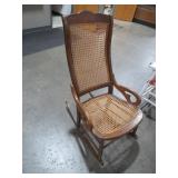 WOVEN SEAT & BACK GOOSENECK ROCKER