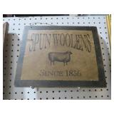 WOOD SPUN WOOLENS ADV. SIGN