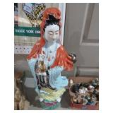 VTG ORIENTAL LADY STATUE