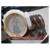PRECIOUS MOMENTS FRAMED ART AND DECORATIVE PLATE