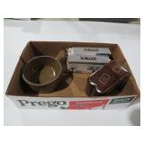 COLLECTION OF STONEWARE, SOUP BOWLS, AND MISC