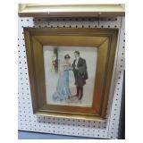 VTG COUPLE PICTURE ARTIST SIGNED