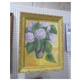 ORNATE FRAMED ARTIST SIGNED PAINTING  OIL ON BOARD