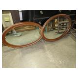 (2) OVAL WALL MIRRORS