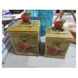 CERAMIC FRUIT THEMED KITCHEN CANISTER SET