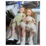PAIR OF VINTAGE COMPOSITION DOLLS