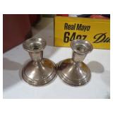 VTG TOWLE STERLING WEIGHTED CANDLEHOLDERS
