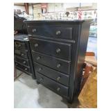 SOLID WOOD FIVE DRAWER HIGHBOY CHEST