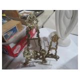 PAIR OF ORNATE BRASS DISPLAY EASELS