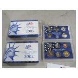 2002&2005 P&D US MINT PROOF SETS