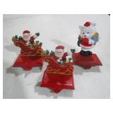 (3) CAST IRON STOCKING HOLDERS