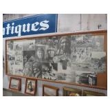 LRG WOOD FRAMED NATIVE AMERICAN PICTURE COLLAGE