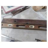 VINTAGE WOODEN CARPENTER LEVELS SET