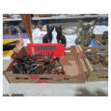 ASSORTED METAL CLAMPS AND CRAFTSMAN SANDING BLOCK