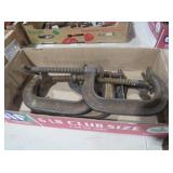 (4) VINTAGE METAL C-CLAMPS