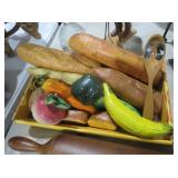 DECORATIVE ARTIFICIAL BREAD AND FRUIT SET