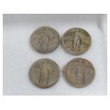 SET OF FOUR STANDING LIBERTY QUARTERS