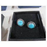 STERLING 925 VINTAGE TURQOISE EARRINGS