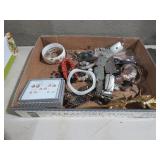 COLLECTION OF ESTATE BRACELETS, EARRINGS, AND MISC