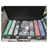 POKER CHIP SET WITH ALUMINUM CARRYING CASE