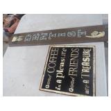 SET OF TWO VINTAGE-STYLE DECORATIVE SIGNS