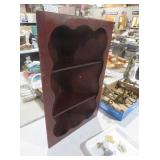 WOODEN THREE-TIER WALL CORNER SHELF
