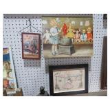 3 PC NEEDLEPOINT TIN SIGN & WASH DAY SIGN