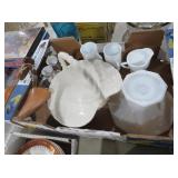 VINTAGE WHITE MILK GLASS DECORATIVE ASSORTMENT