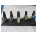 (5) MARKED .925 RINGS VARIOUS SIZES