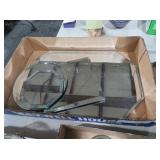 SET OF THREE BEVELED GLASS MIRROR TRAYS