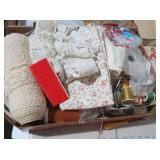 VINTAGE SEWING AND LACE CRAFT SUPPLIES LOT